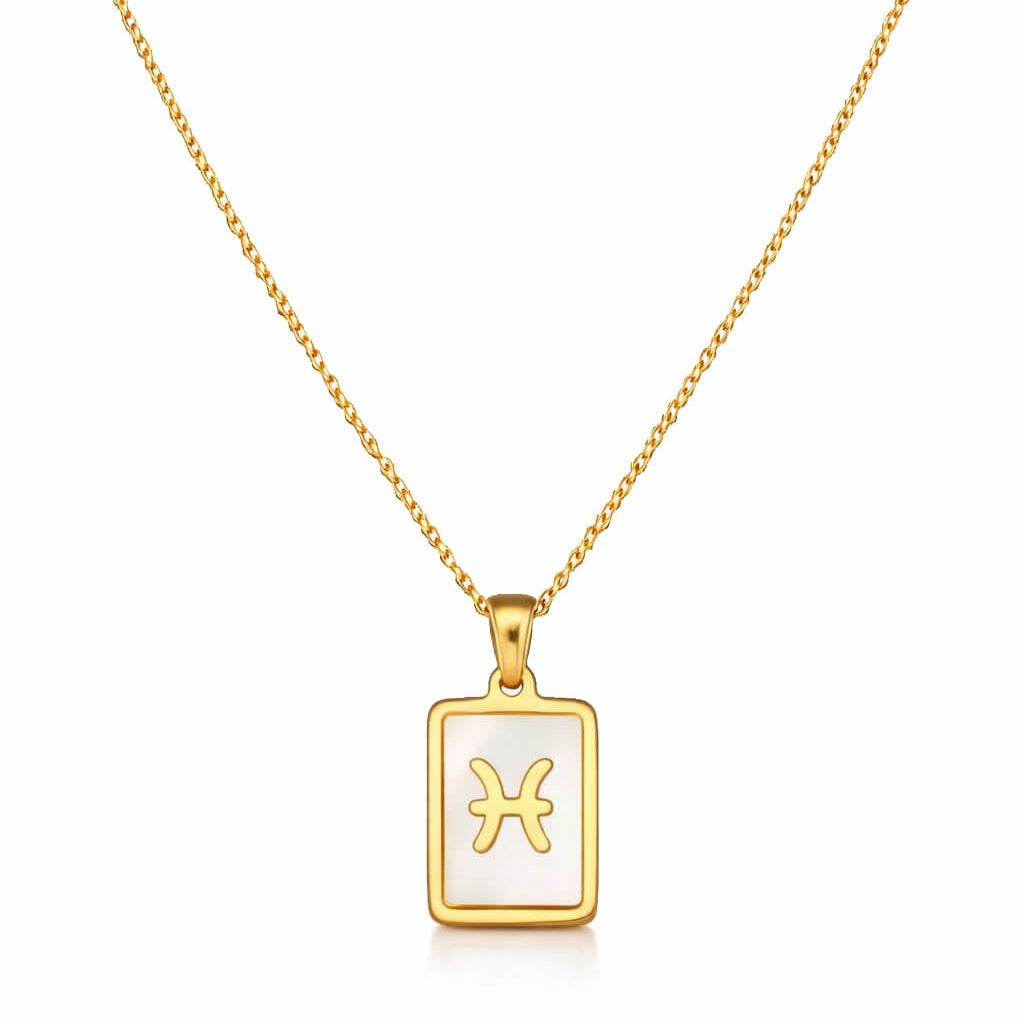 Collection of Necklaces Signos del Zodiac Perlado (18K Gold Plated)