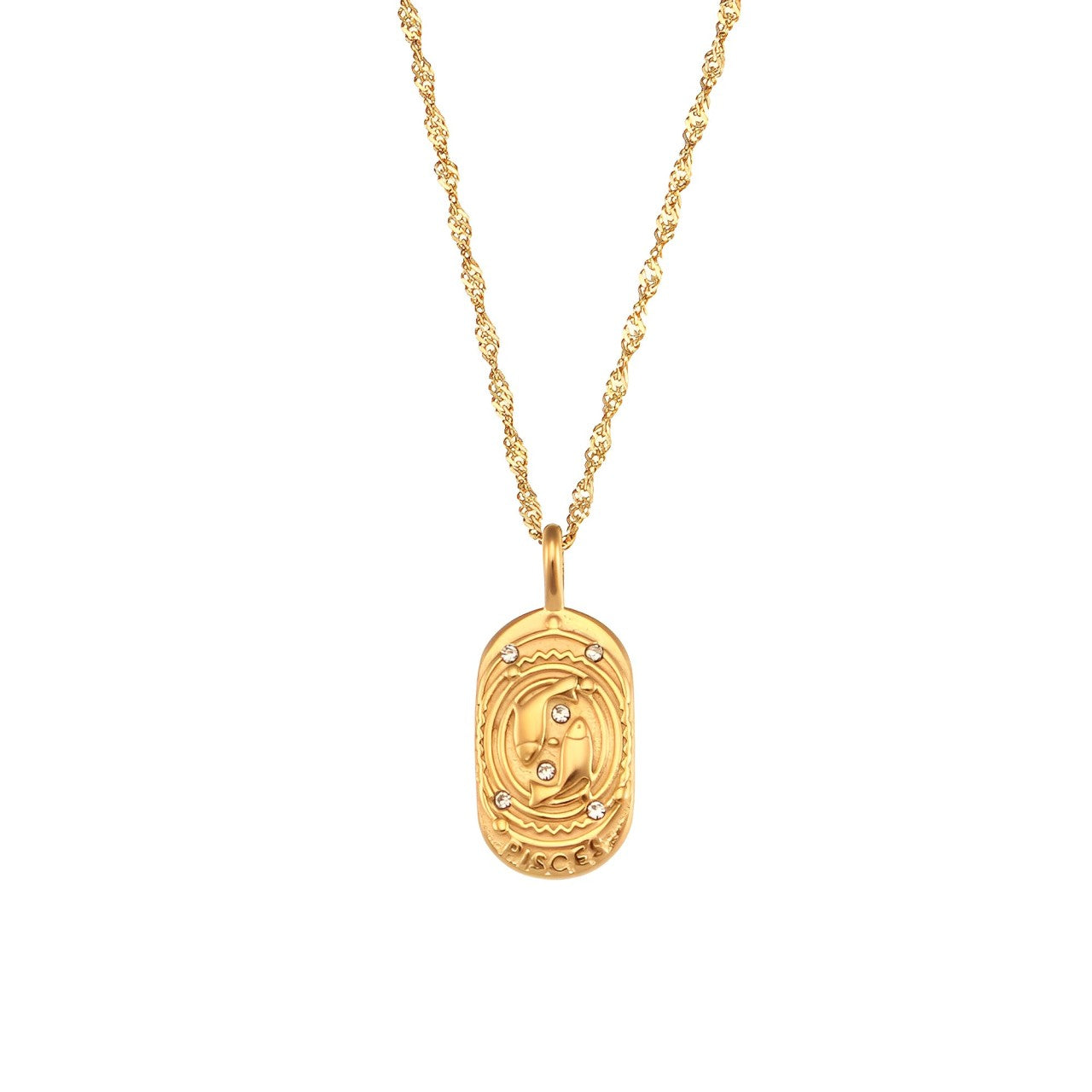 Zodíaco Chain Braided Necklace (18K Gold Plated)