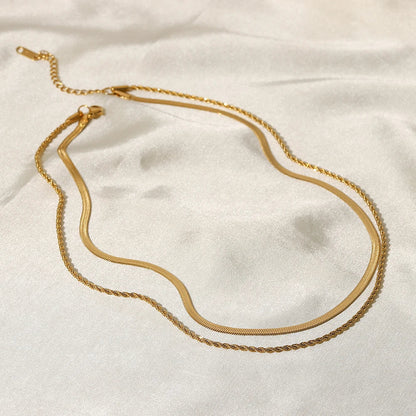 Mix Necklace Malla and Braided (18K Gold Plated)