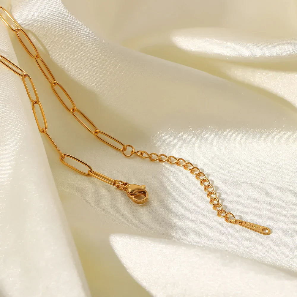 Chain Long with Links Necklace (18K Gold Plated)