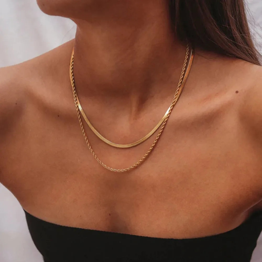 Mix Necklace Malla and Braided (18K Gold Plated)