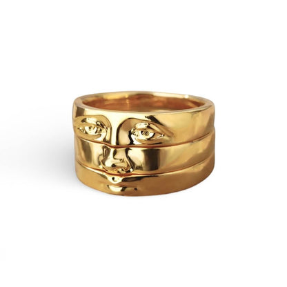 Set of Rings Visage (18K Gold Plated)