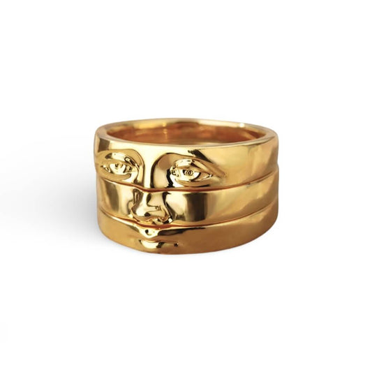 Set of Rings Visage (18K Gold Plated)