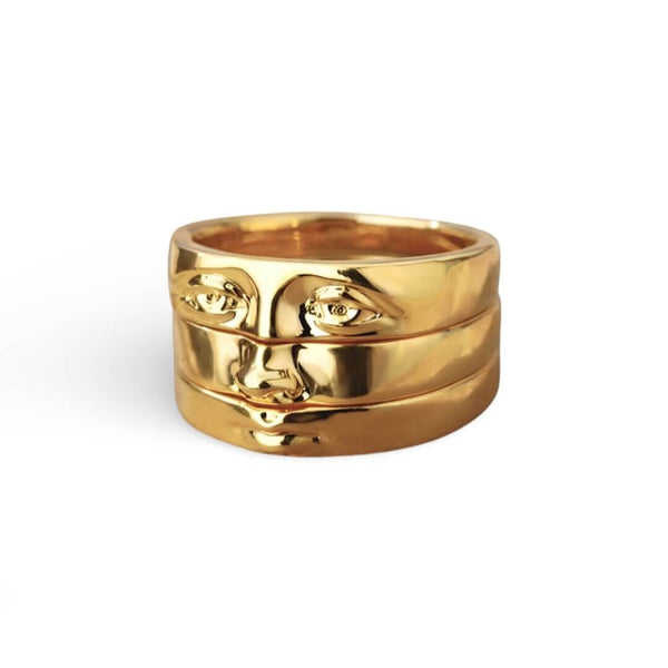 Set of Rings Visage (18K Gold Plated)