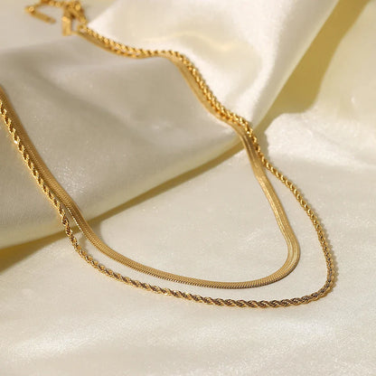 Mix Necklace Malla and Braided (18K Gold Plated)