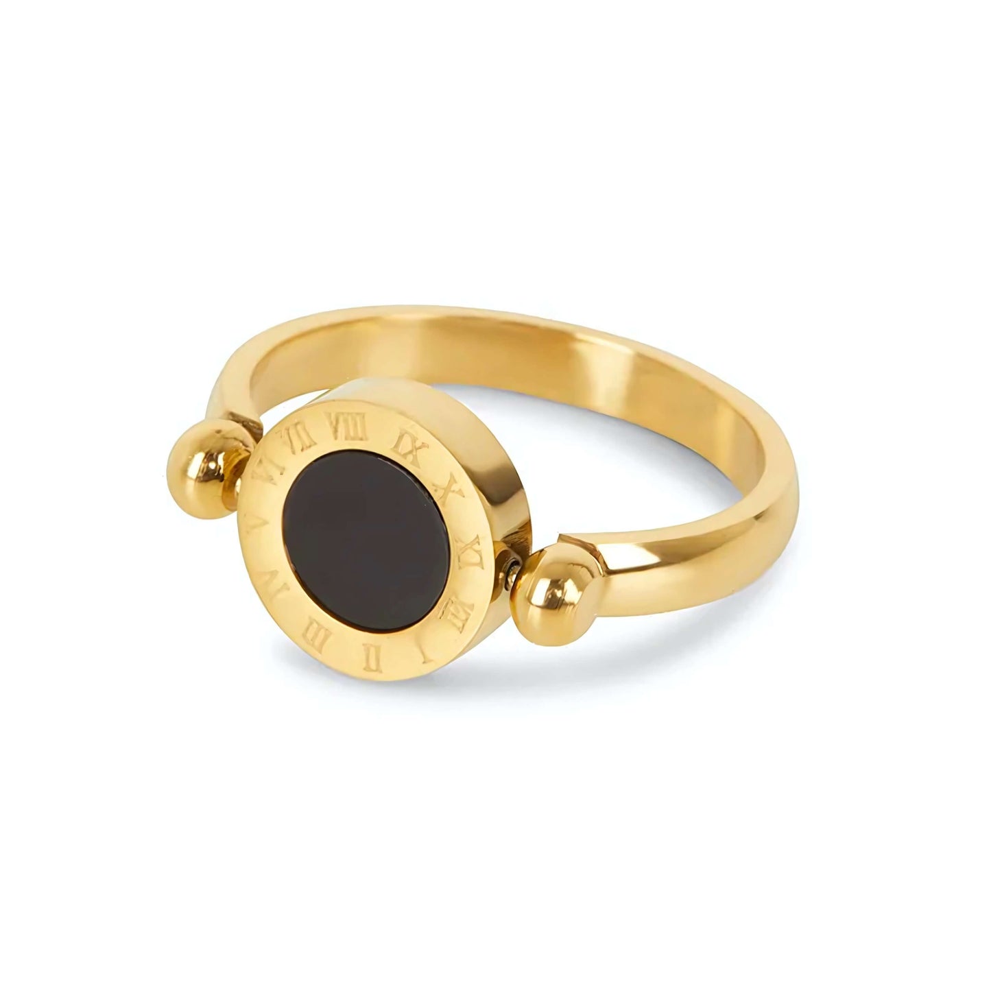 Spinner with Roman Numerals Ring (Gold Plated)
