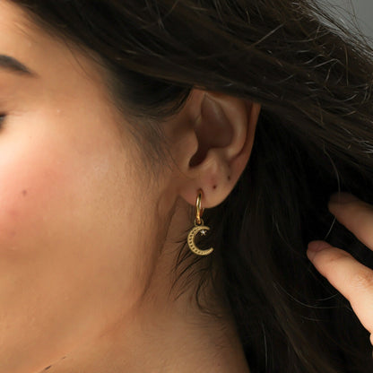 Aro Sun and Moon Earring (18K Gold Plated)
