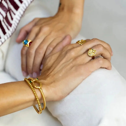 Marsella Zirconia Ring (18K Gold Plated)