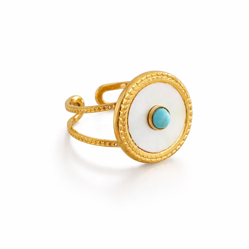 Turkish Eye Gaia Ring (18K Gold Plated)