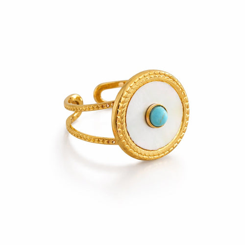 Turkish Eye Gaia Ring (18K Gold Plated)