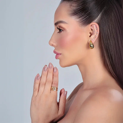 Set of Rings Visage (18K Gold Plated)