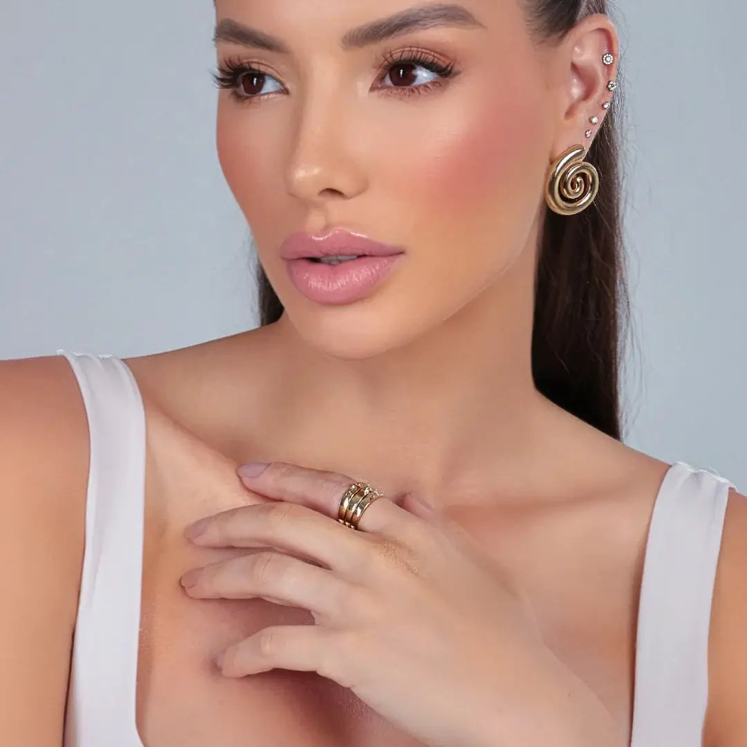 Set of Rings Visage (18K Gold Plated)