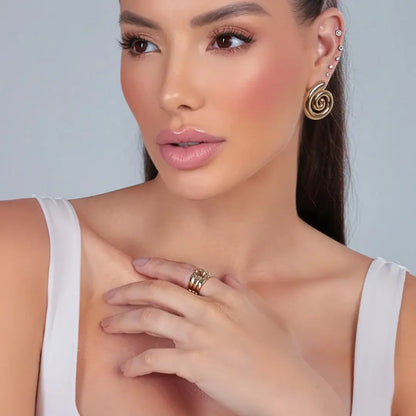 Set of Rings Visage (18K Gold Plated)