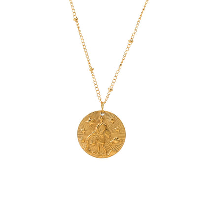 Del Zodíaco with Símbolos of the Constelaciones Necklace