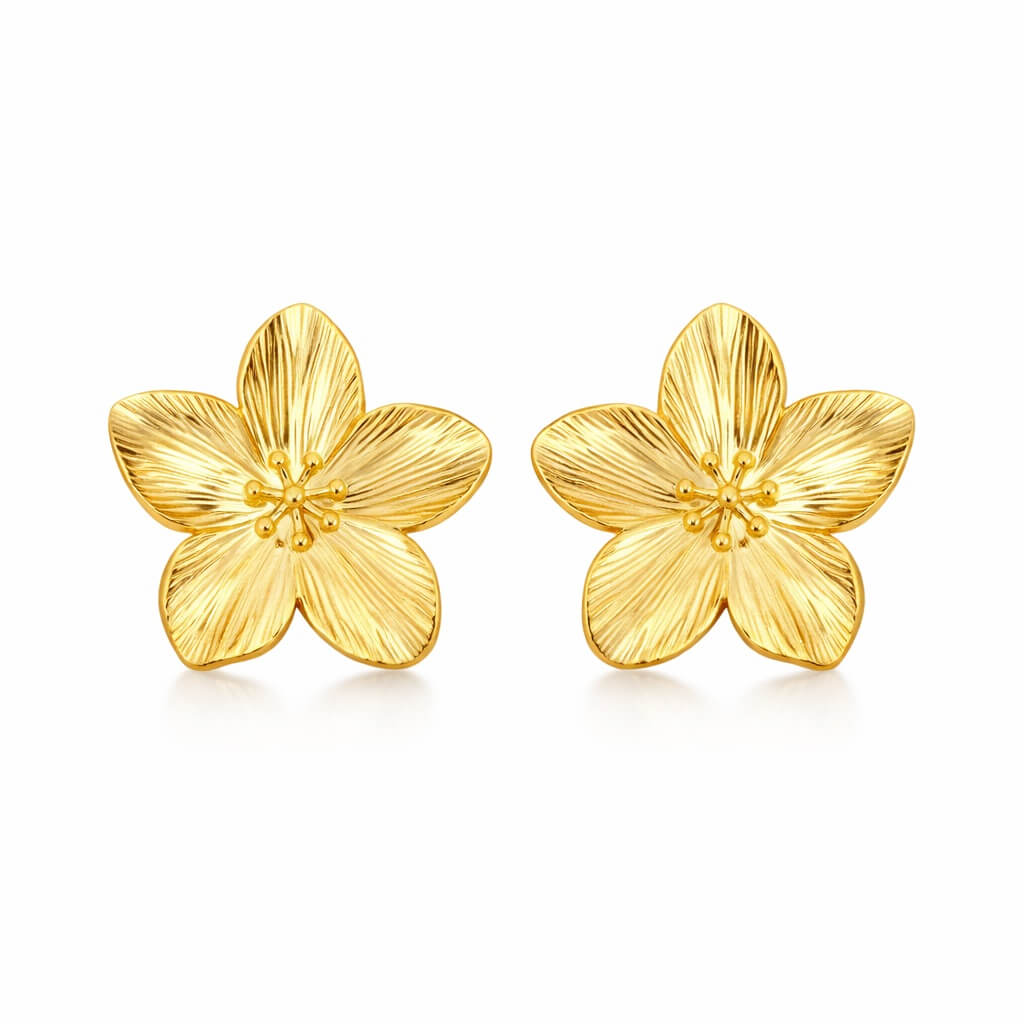 Cherry Blossom Earring (18K Gold Plated)