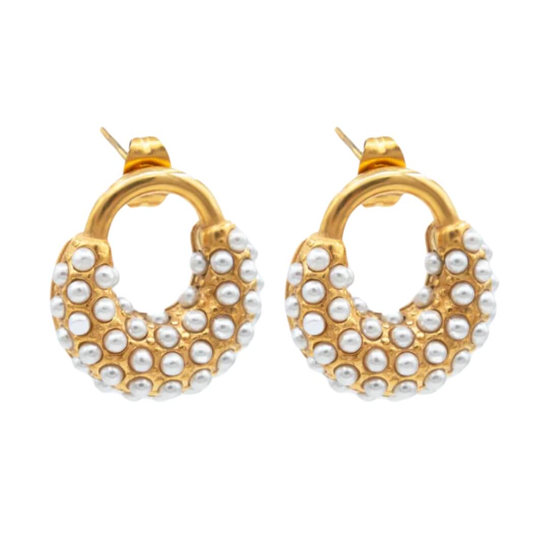 Spike Pearl Earring (18K Gold Plated)