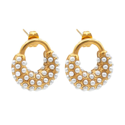 Spike Pearl Earring (18K Gold Plated)