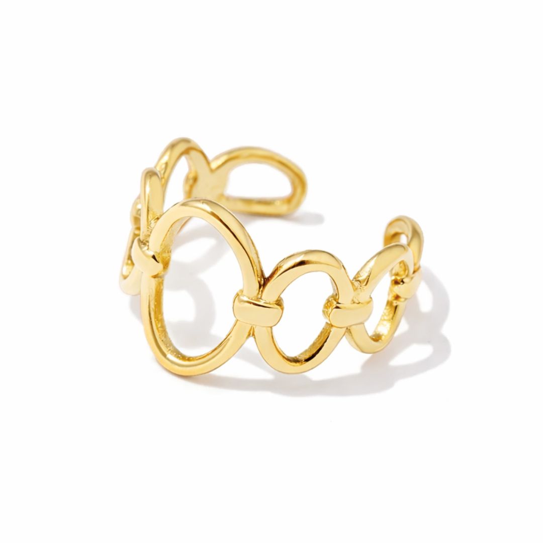 Laura Links Open Ring (18K Gold Plated)