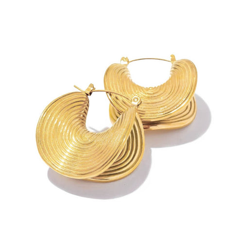 Aro Cóncavo Earrings (Gold Plated)