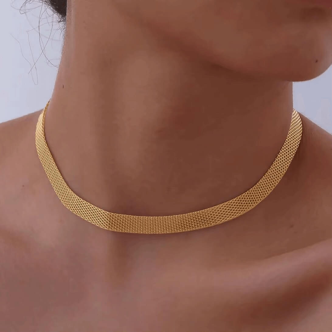 Choker of Malla Elegant Necklace (Gold Plated)