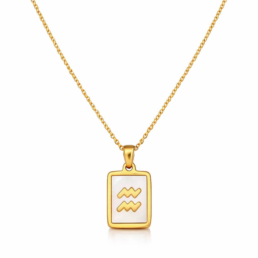 Collection of Necklaces Signos del Zodiac Perlado (18K Gold Plated)