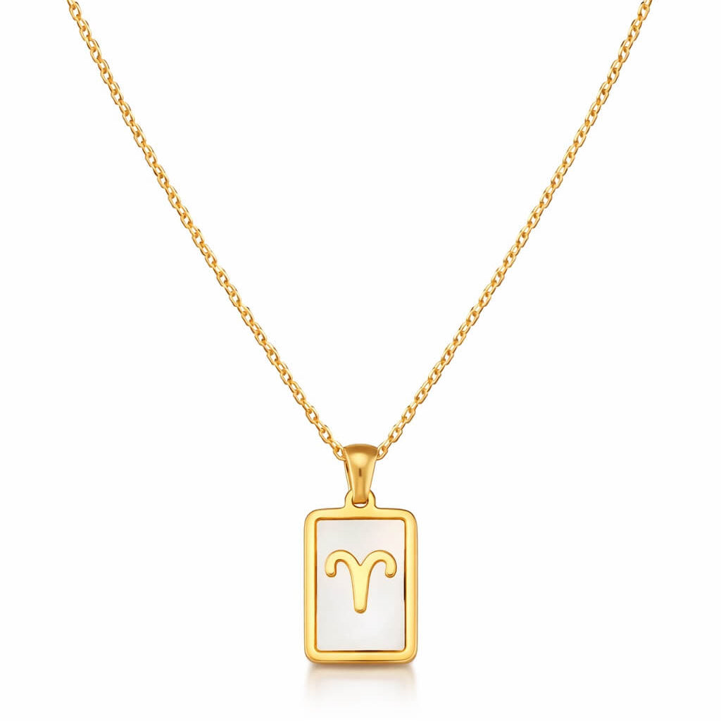 Collection of Necklaces Signos del Zodiac Perlado (18K Gold Plated)