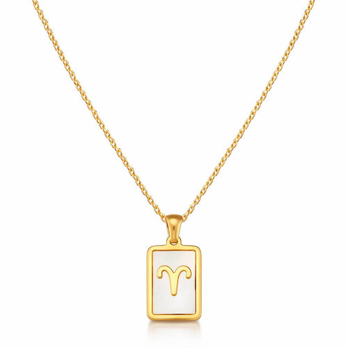 Collection of Necklaces Signos del Zodiac Perlado (18K Gold Plated)