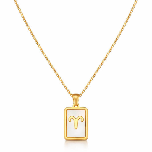 Collection of Necklaces Signos del Zodiac Perlado (18K Gold Plated)
