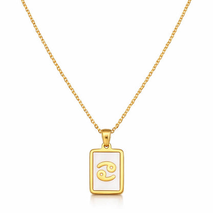 Collection of Necklaces Signos del Zodiac Perlado (18K Gold Plated)