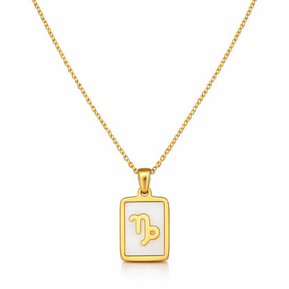 Collection of Necklaces Signos del Zodiac Perlado (18K Gold Plated)