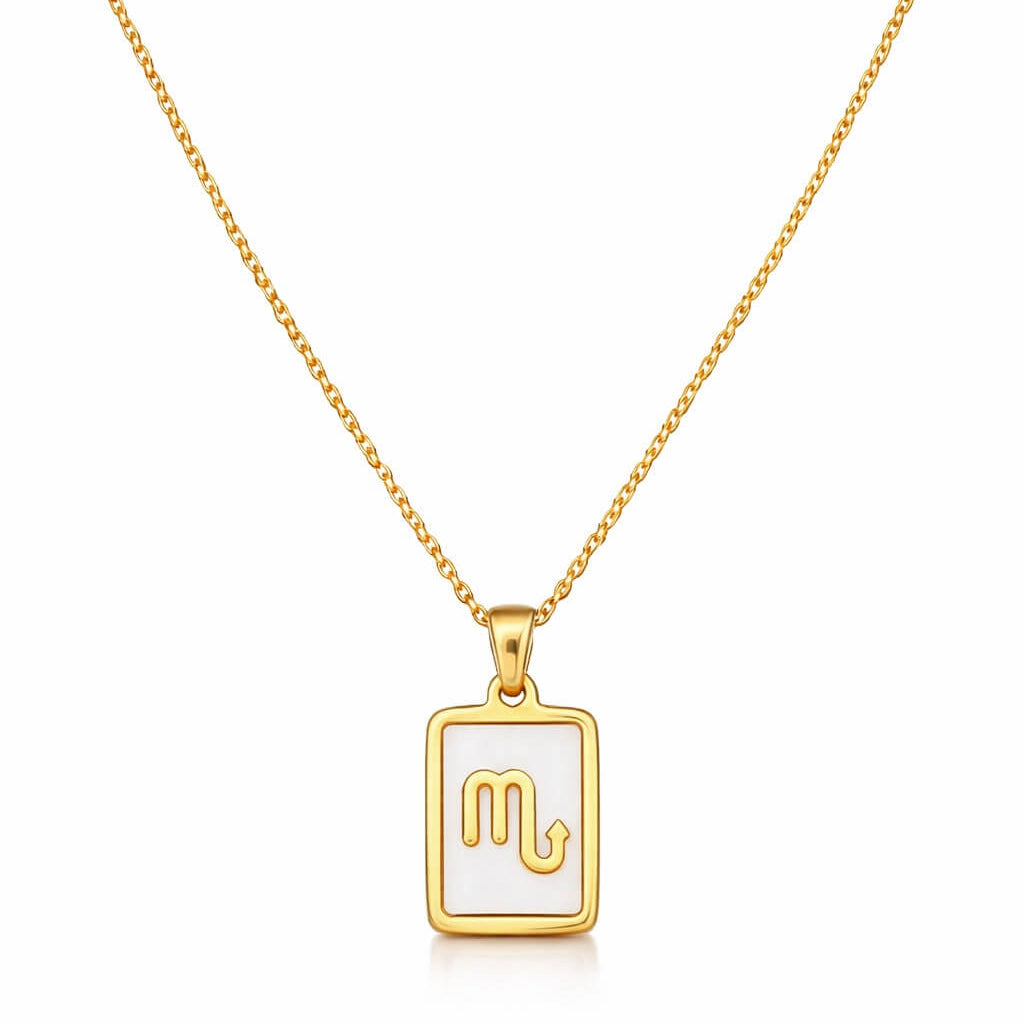 Collection of Necklaces Signos del Zodiac Perlado (18K Gold Plated)