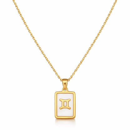 Collection of Necklaces Signos del Zodiac Perlado (18K Gold Plated)