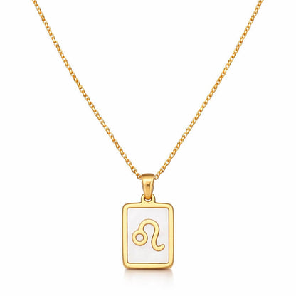 Collection of Necklaces Signos del Zodiac Perlado (18K Gold Plated)
