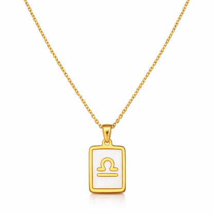 Collection of Necklaces Signos del Zodiac Perlado (18K Gold Plated)