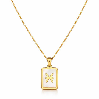 Collection of Necklaces Signos del Zodiac Perlado (18K Gold Plated)