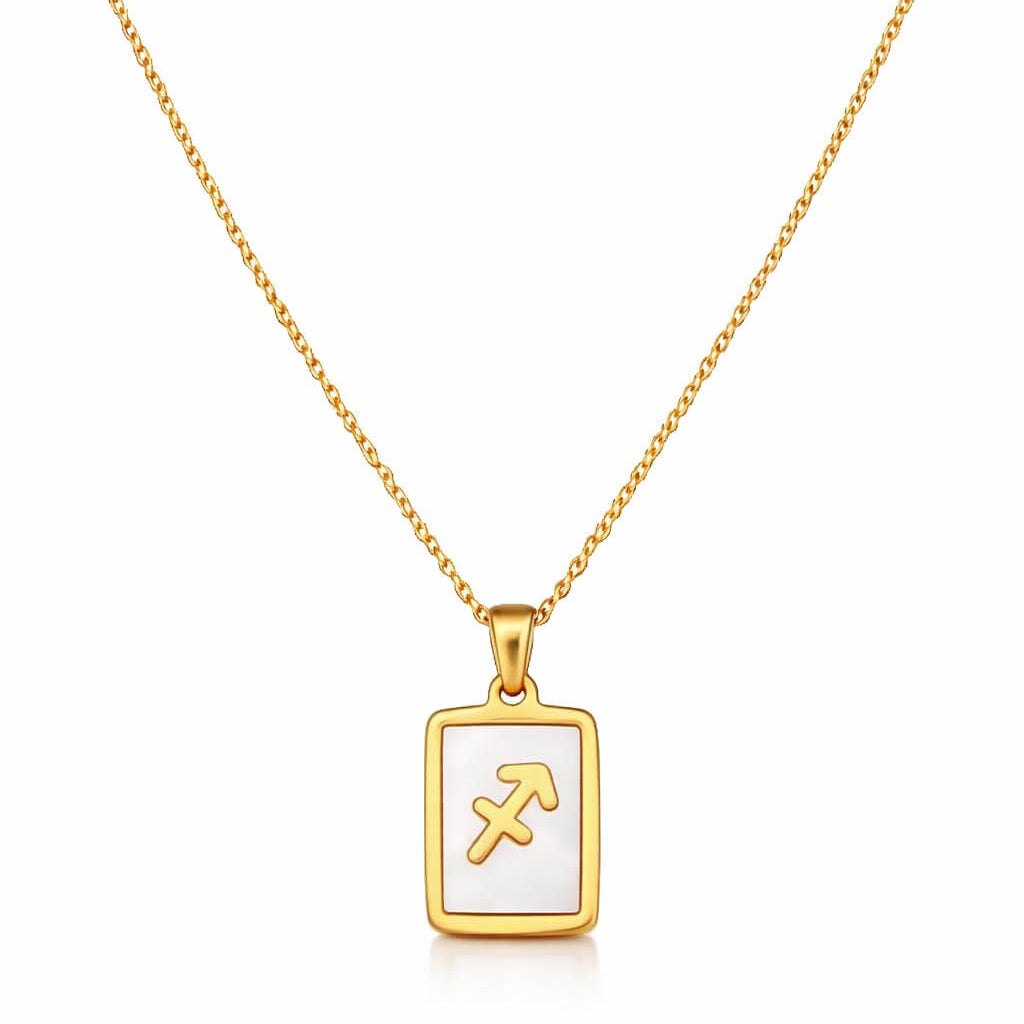 Collection of Necklaces Signos del Zodiac Perlado (18K Gold Plated)