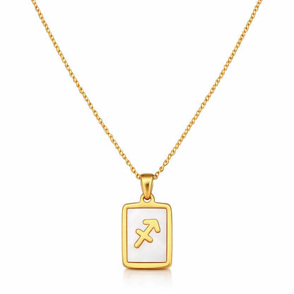 Collection of Necklaces Signos del Zodiac Perlado (18K Gold Plated)