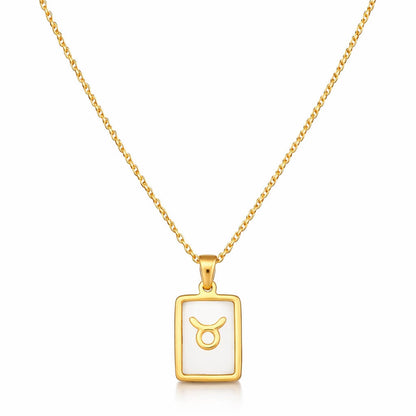 Collection of Necklaces Signos del Zodiac Perlado (18K Gold Plated)