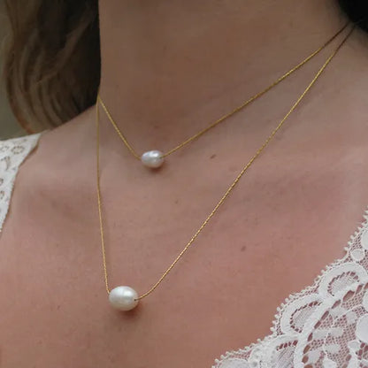 Pearl Dos Capas Necklace (18K Gold Plated)