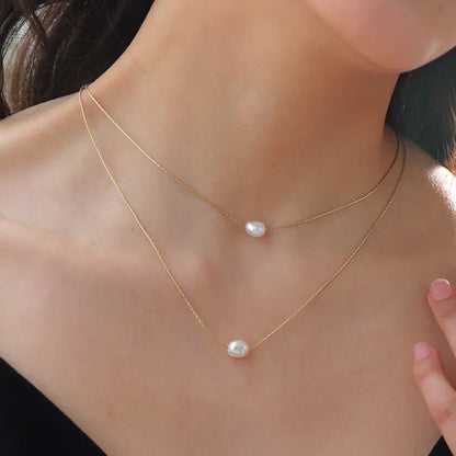 Pearl Dos Capas Necklace (18K Gold Plated)