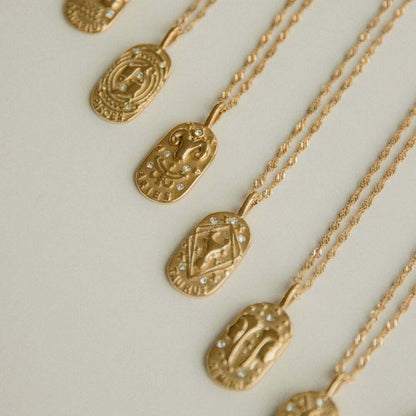 Zodíaco Chain Braided Necklace (18K Gold Plated)