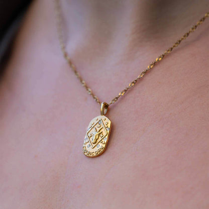 Zodíaco Chain Braided Necklace (18K Gold Plated)