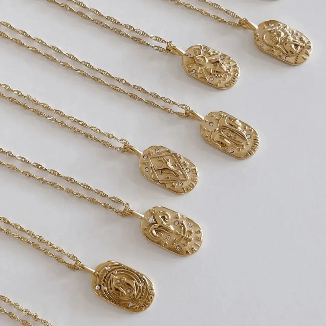 Zodíaco Chain Braided Necklace (18K Gold Plated)