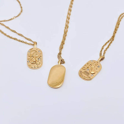 Zodíaco Chain Braided Necklace (18K Gold Plated)