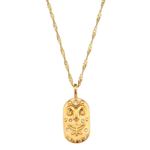 Zodíaco Chain Braided Necklace (18K Gold Plated)