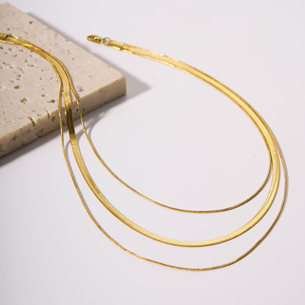 Mixto of Malla and Cola of Ratón Necklace (18K Gold Plated)