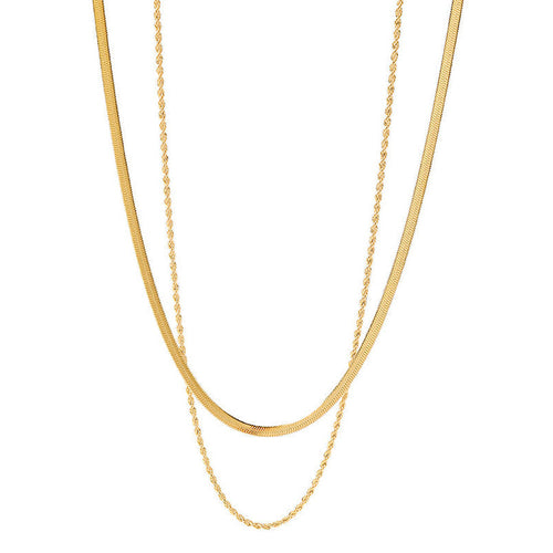 Mix Necklace Malla and Braided (18K Gold Plated)