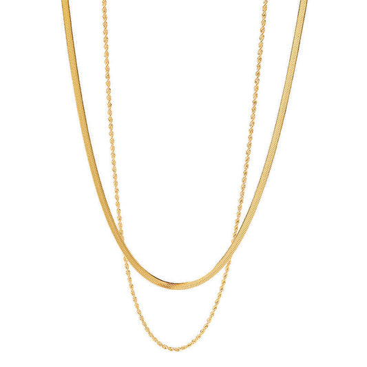 Mix Necklace Malla and Braided (18K Gold Plated)