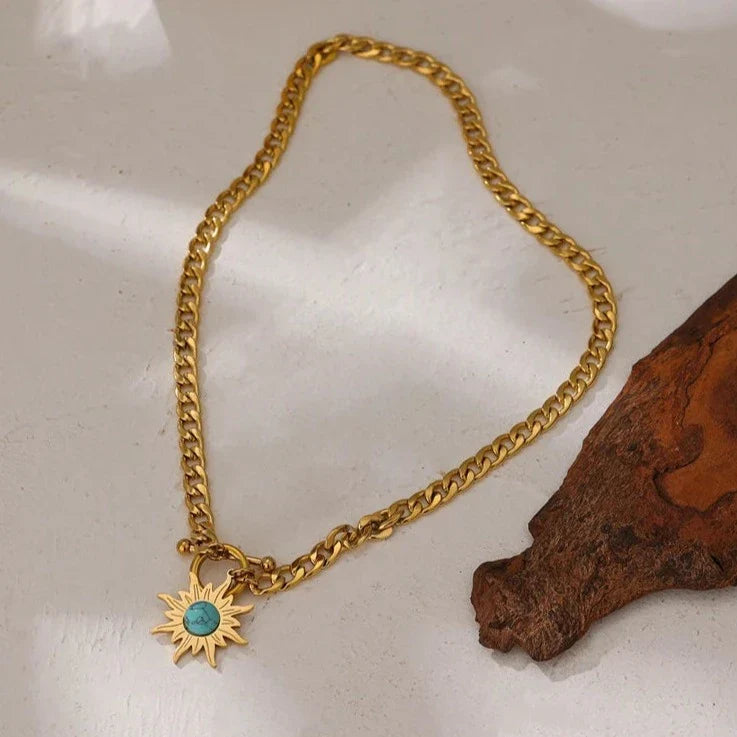 Sun of Mayo Chain Necklace (18K Gold Plated)
