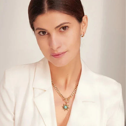Sun of Mayo Chain Necklace (18K Gold Plated)